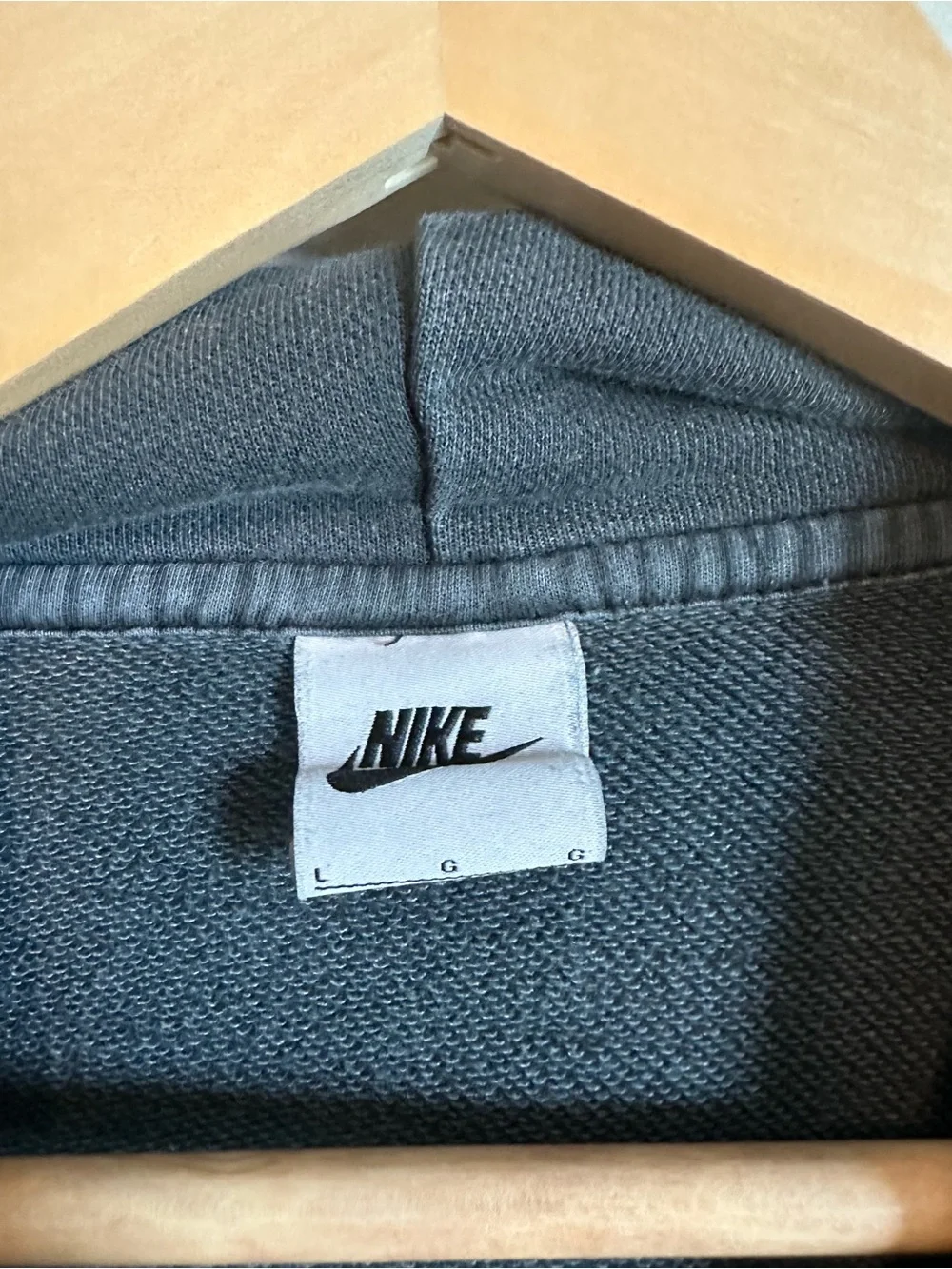 Nike Sportswear Essential Collection Washed Black Fleece Hoodie